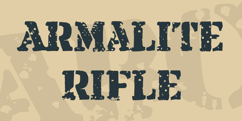 Cavite Rifle Font Download Armalite Rifle font | fontsme.com