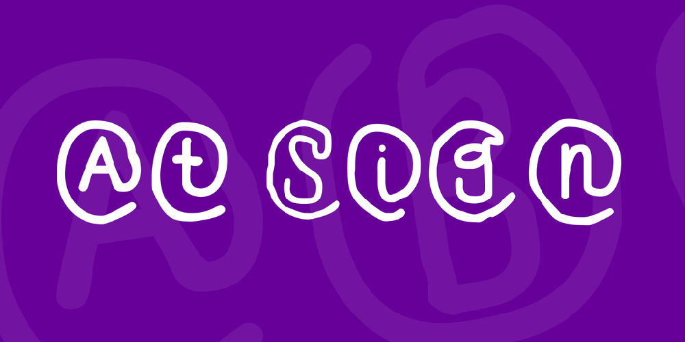 At Sign Letters Download At Sign font | fontsme.com