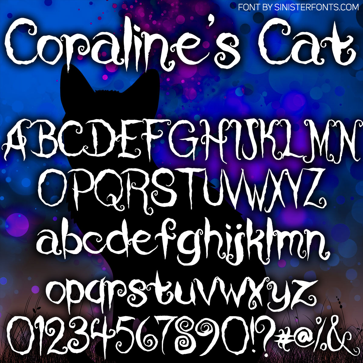 ◆Cat◆ Download Coraline's Cat font | fontsme.com