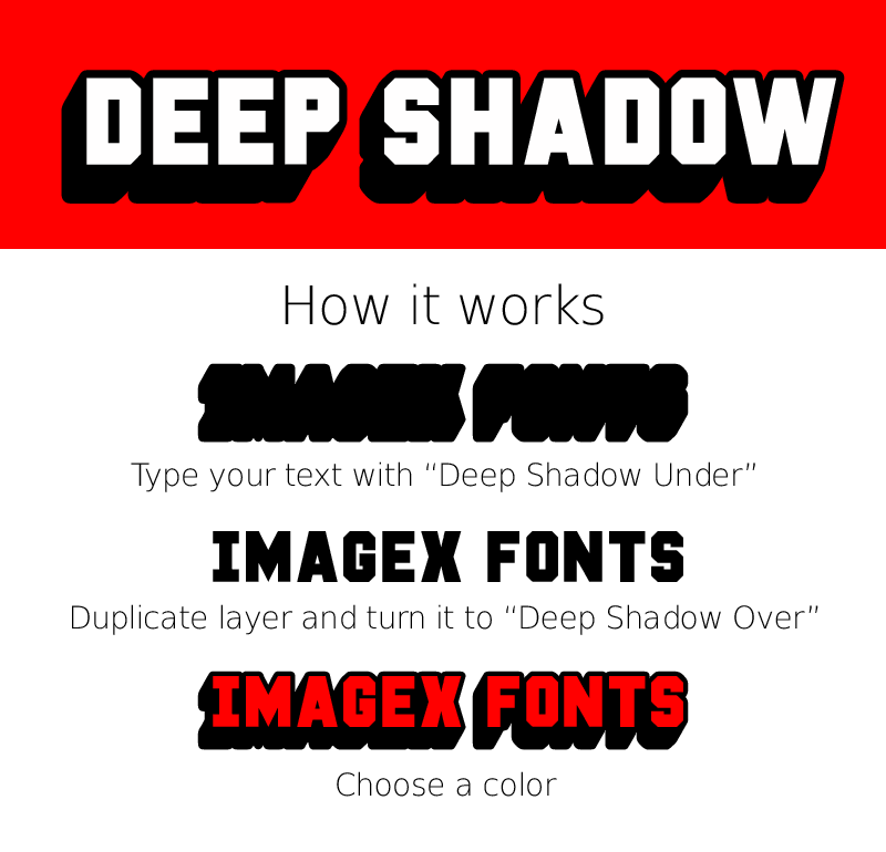 Download Deep Shadow Over font | fontsme.com