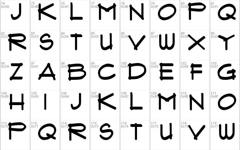 Bảng kí tự font Flux Architect 