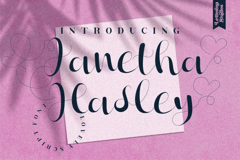 Janet Script Font Download Janetha Hasley font | fontsme.com