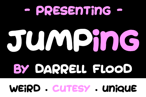 Jumping Cursive Lettering Download Jumping font | fontsme.com