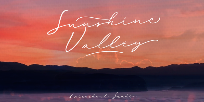 Download Sunshine Valley DEMO font | fontsme.com