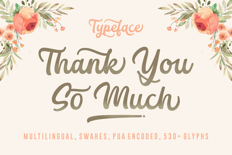 Download Thank You So Much font | fontsme.com