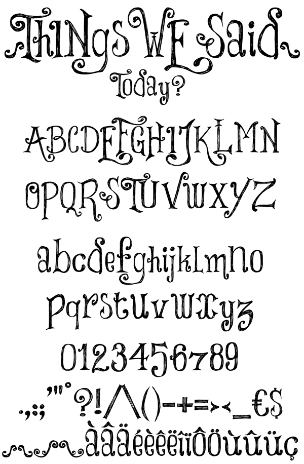 Download Things We Said font | fontsme.com