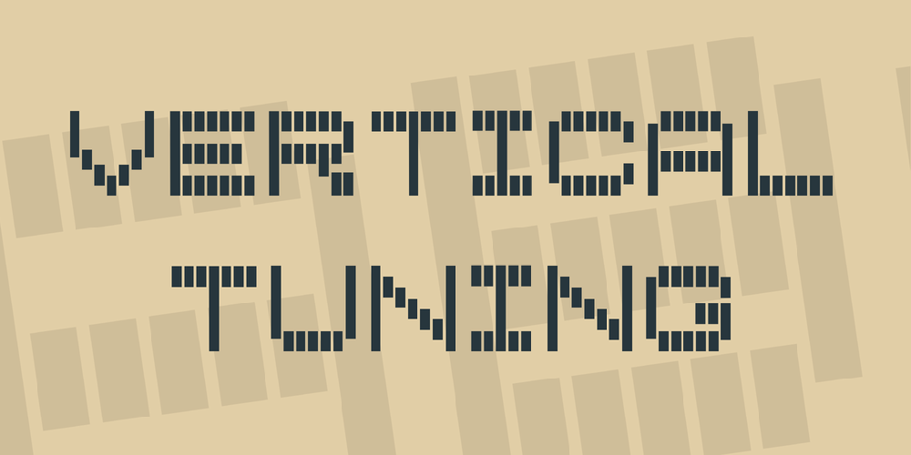 Download Vertical Tuning font | fontsme.com
